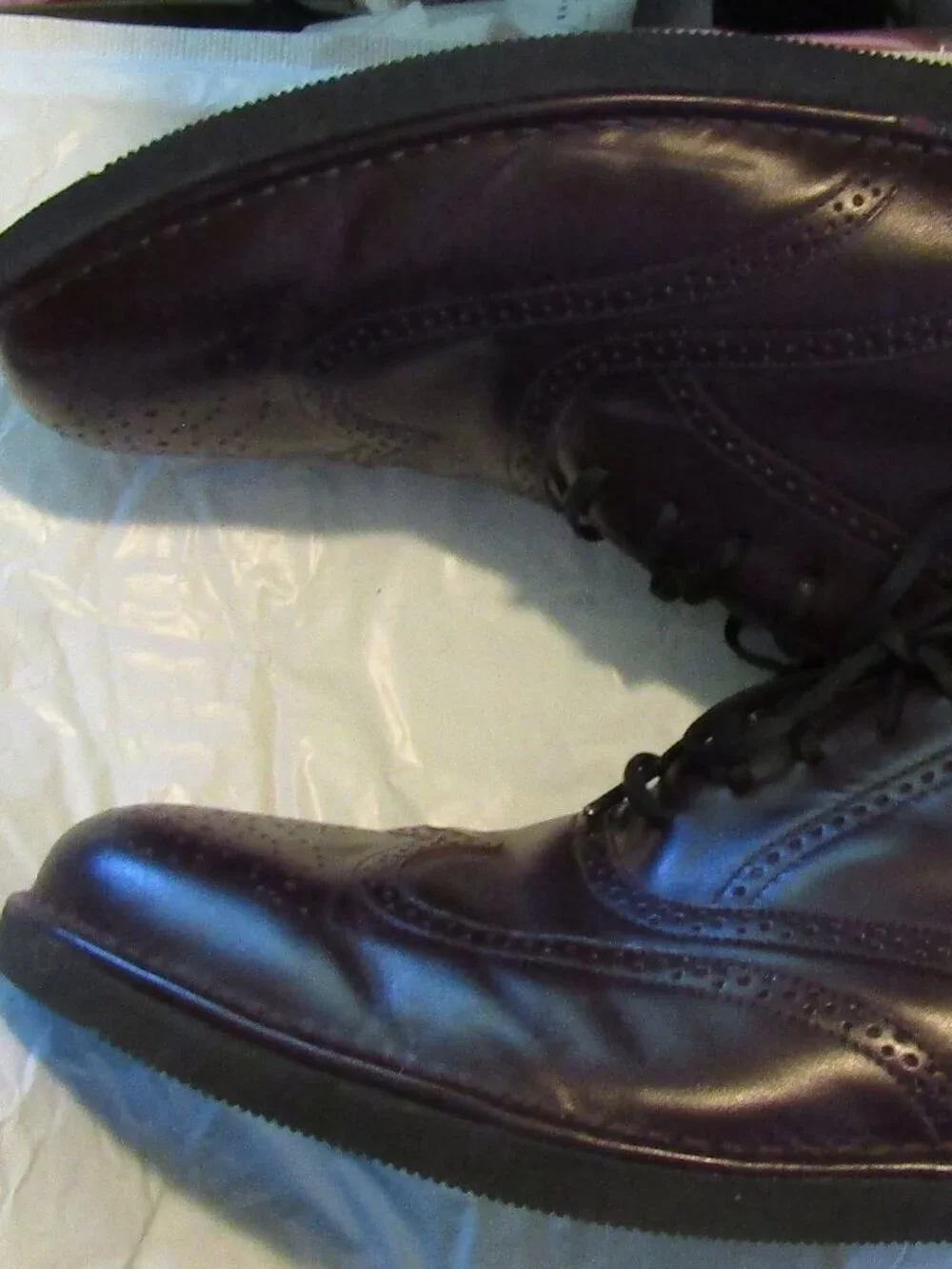 DressSports Rockport Vibram Leather Wingtip Oxford Shoes Men's 13M DARK BROWN